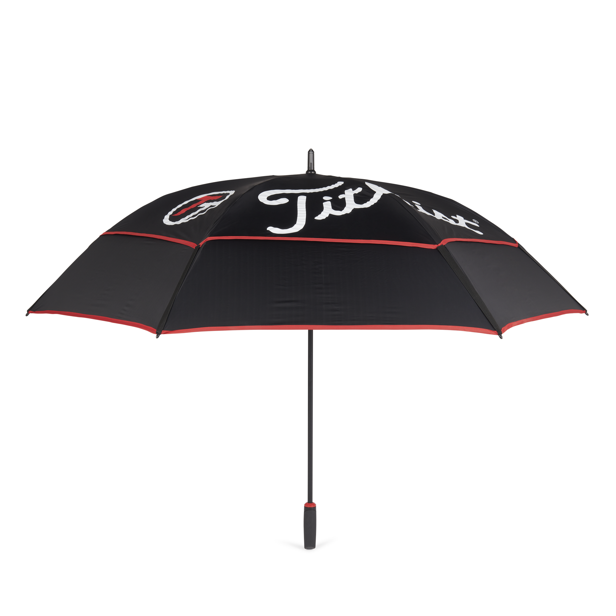 Team Titleist Official Tour Double Canopy Umbrella in Black/Red