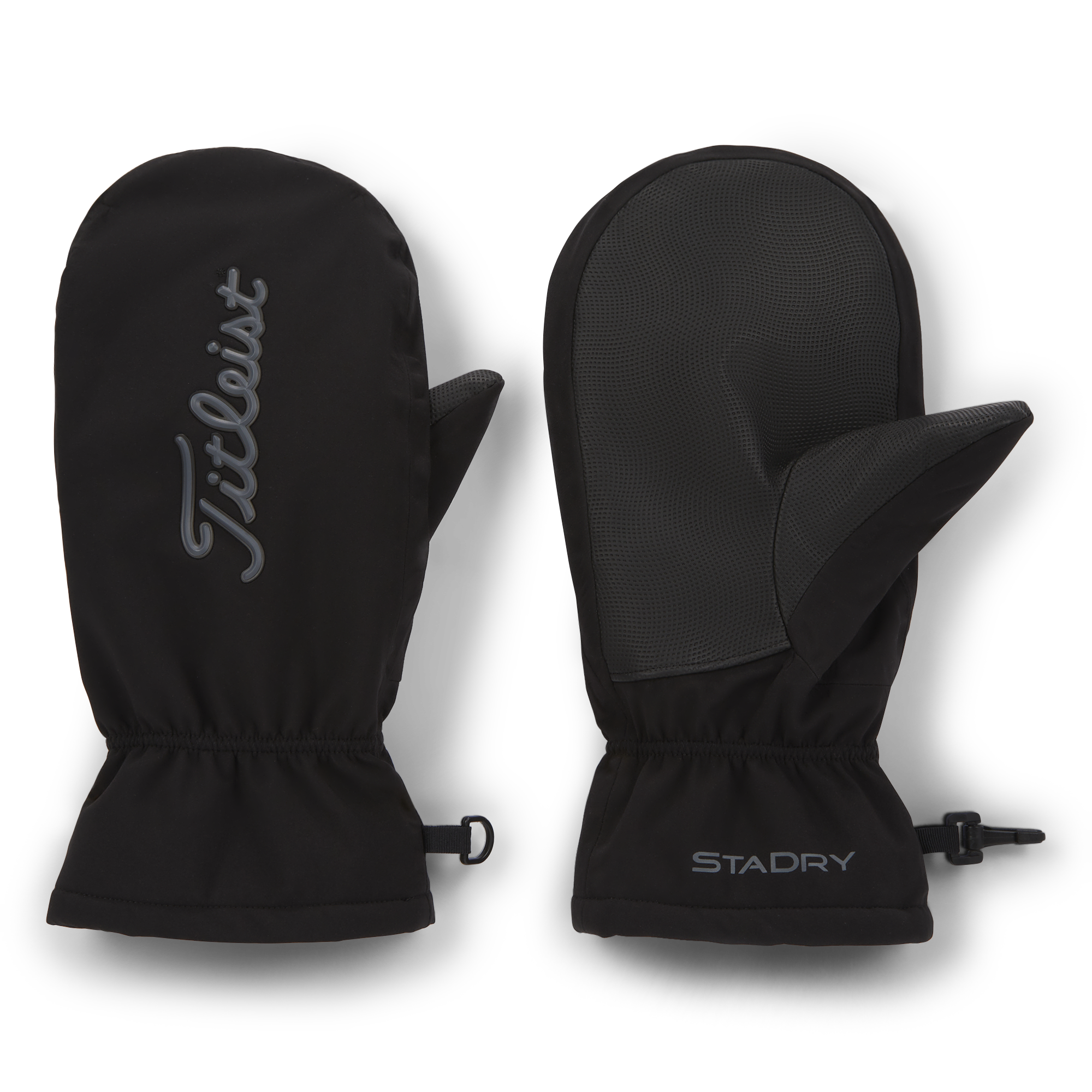 Titleist Official StaDry Cart Mitts in Black/Charcoal