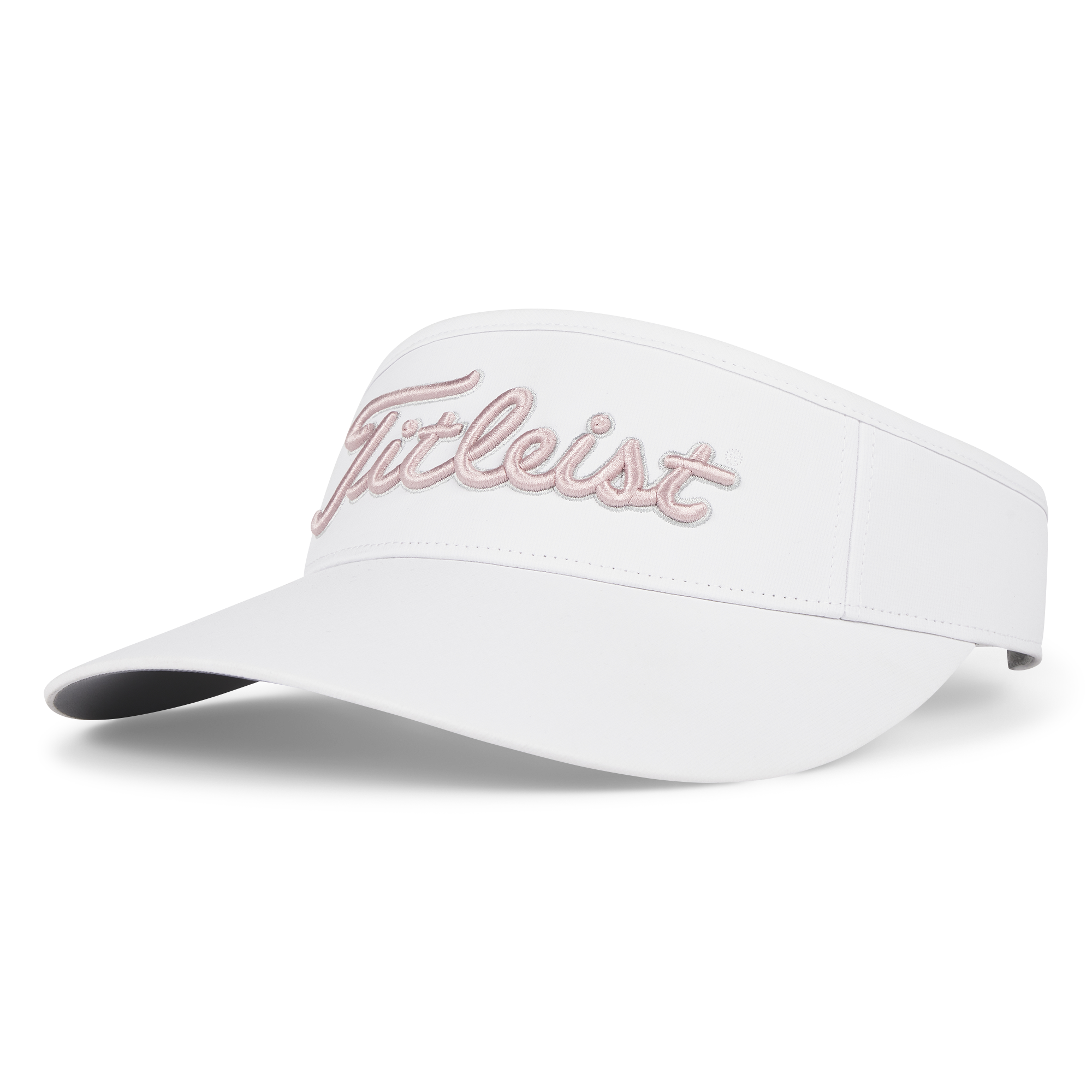 Titleist Official Women's Sundrop Visor in White/Soft Pink/Marble