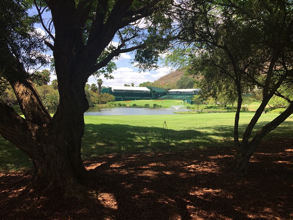 The view down the 18th hole.