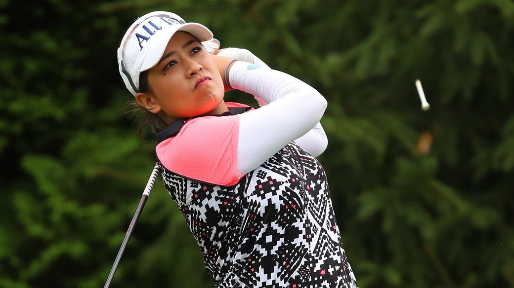 Jasmine Suwannapura tees off with her Pro V1x golf ball during action at the 2019 DOW Great Lakes Bay Invitational