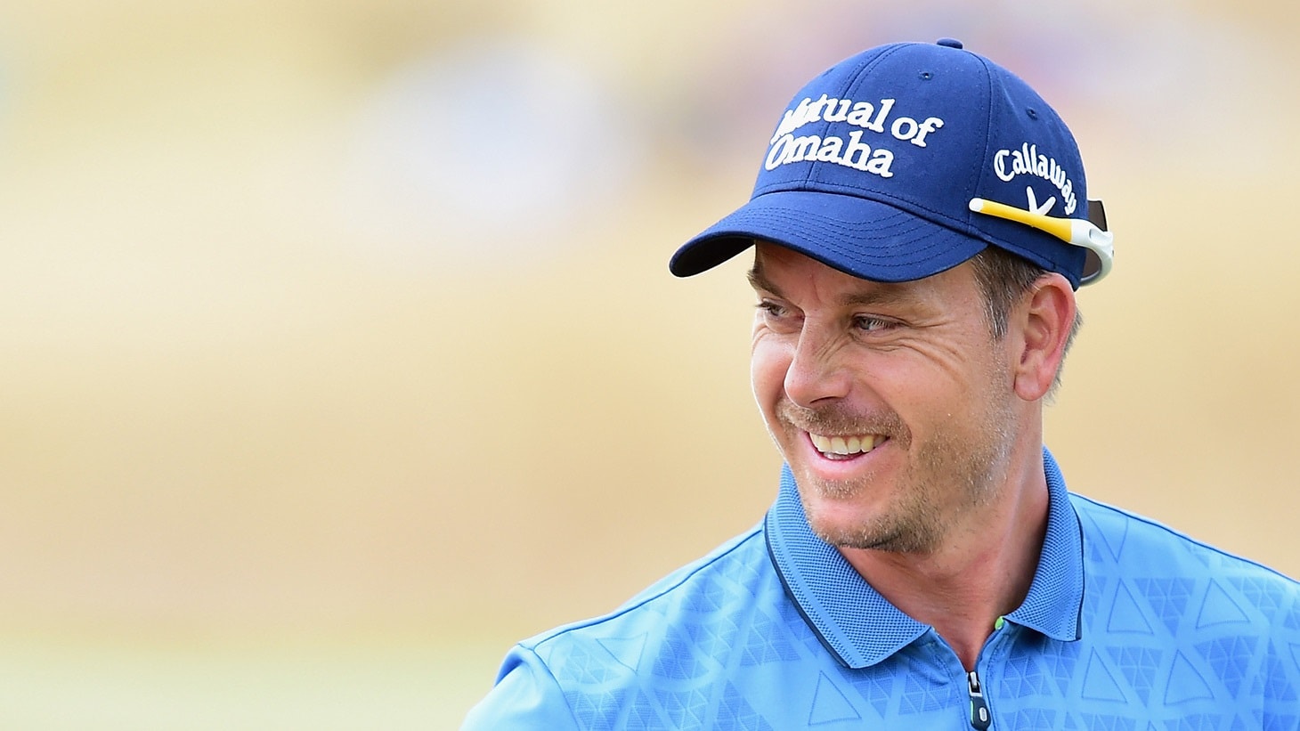 Henrik Stenson laughs during a lighter moment at the 2016 Open Championship